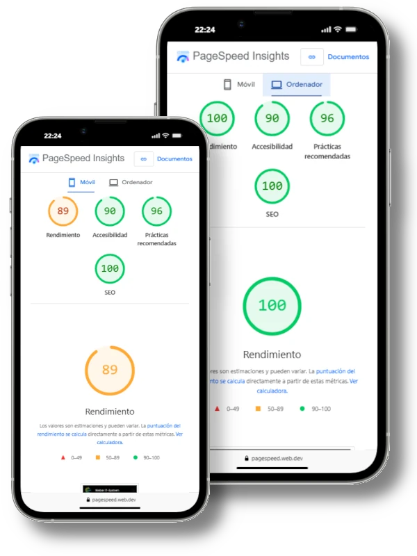 Google PageSpeed Insights – Webyfast performance example