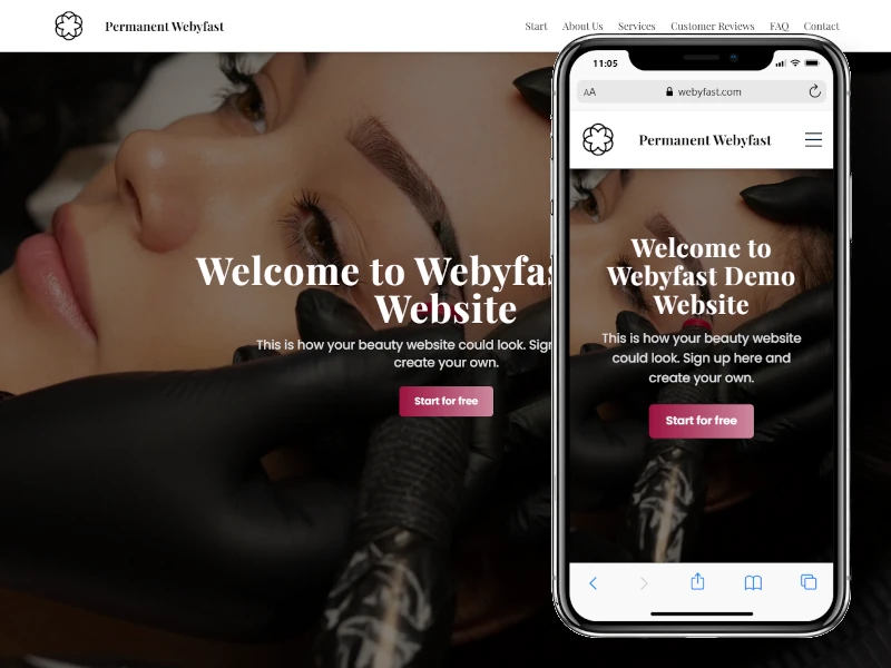 Permanent Make-up & Beauty Website Template